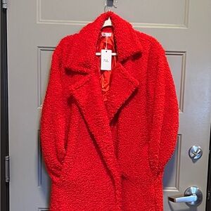 Mulla Women's Red Teddy Coat